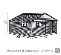 Megashed II Dimension Drawing