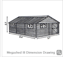 Megashed III Dimension Drawing