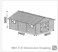 Minibarn MB1318 Dimension Drawing - Click to Enlarge