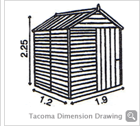 Tacoma Dimension Drawing - Click To Enlarge