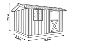 Designs of a Melwood 2036 Small Workshop Shed
