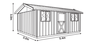 Designs of a Melwood 3254 workshop shed