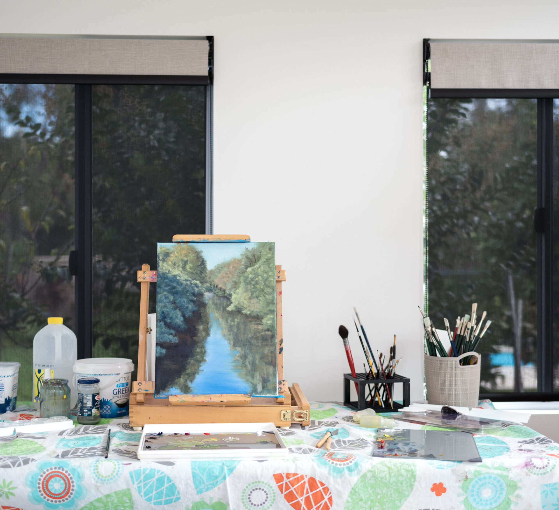 The inside of one of Melwood's home art studio