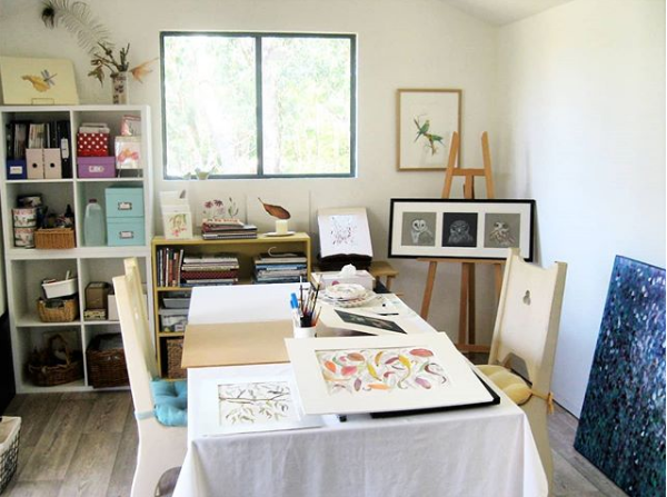 Helen's garage art studio