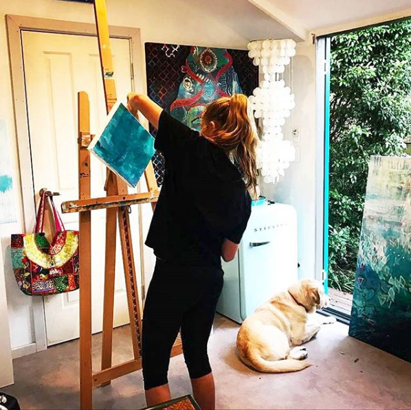 Kimberly's Art Studio. Source: @kimberlygreenart on Instagram