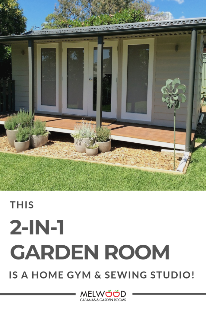 2-in-1 Garden Room is a home gym and hobby room