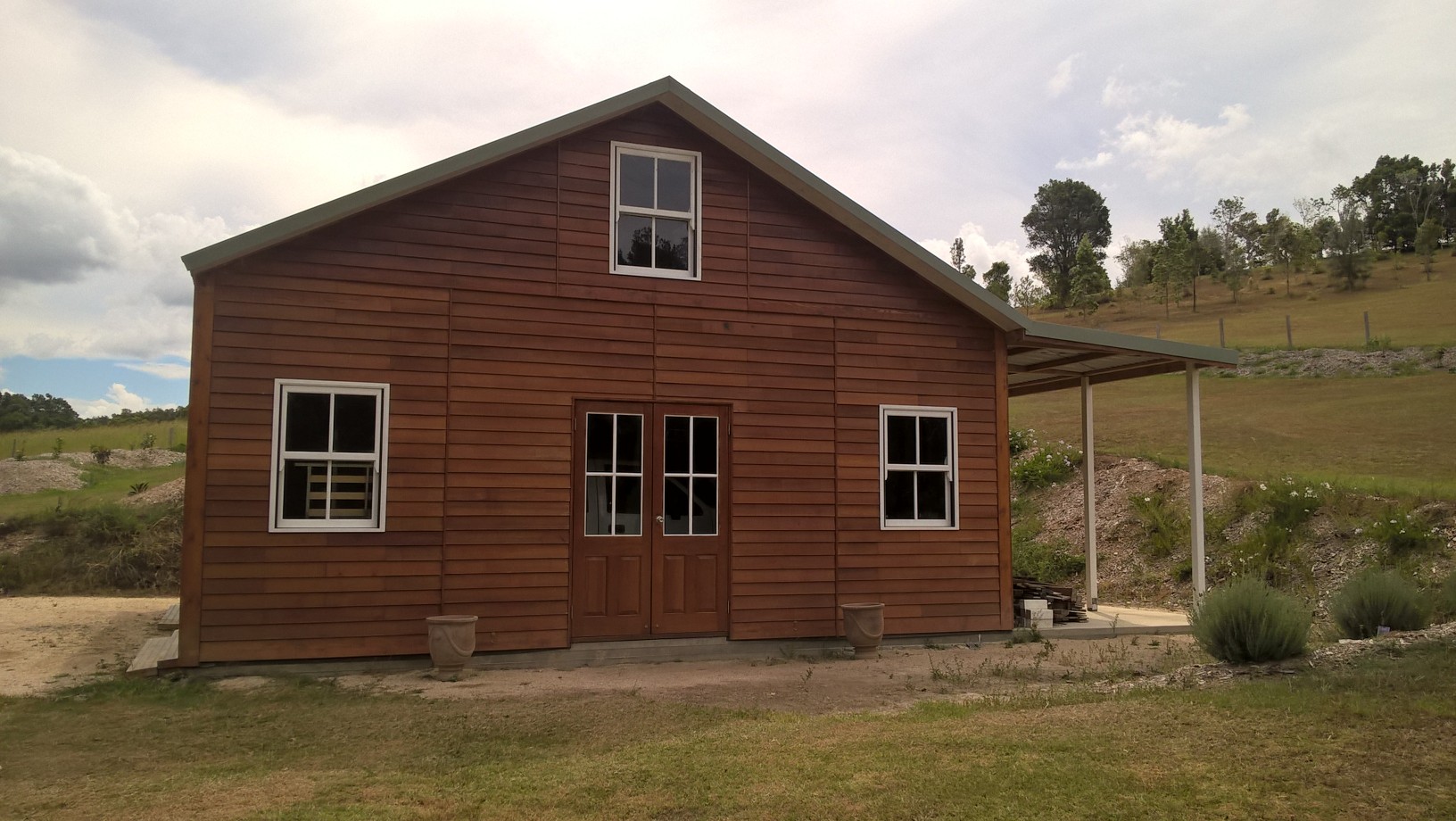 Inside this Cedar Barn, Bruce is King of his Domain