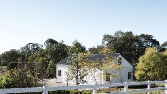 Mel’s iconic white barn, a rural lifestyle dream