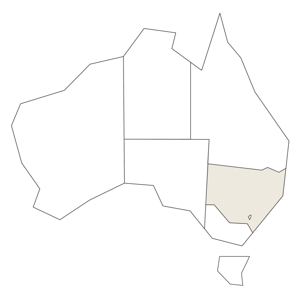 Australia with NSW highlighted