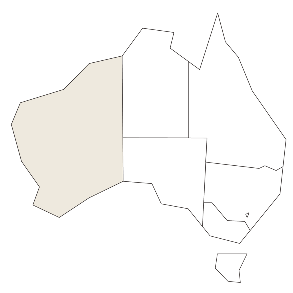 Australia with WA highlighted