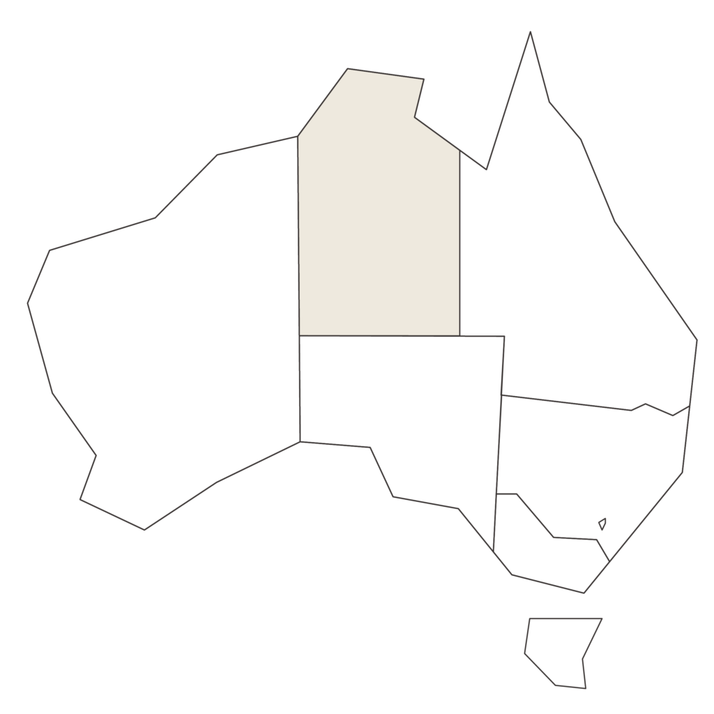 Australia with NT highlighted