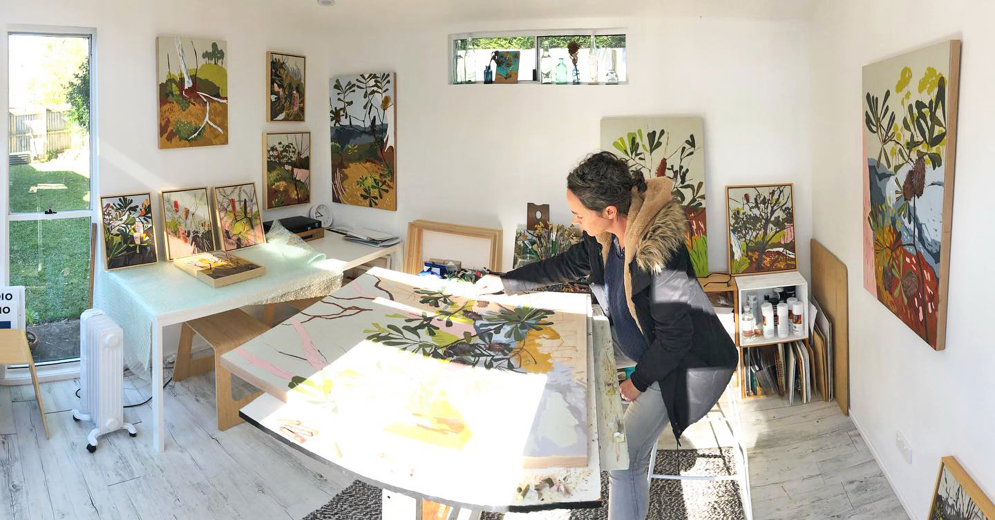 Nicola in her art studio