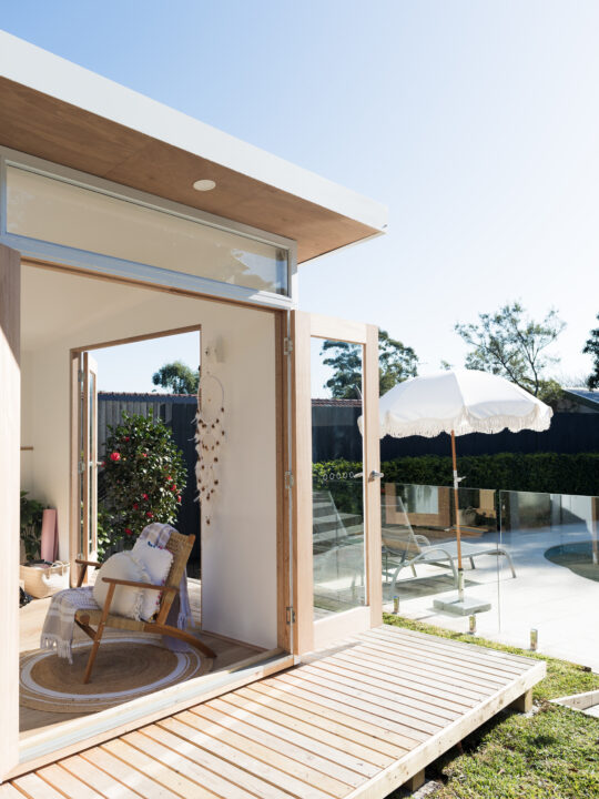 A garden studio wellness retreat
