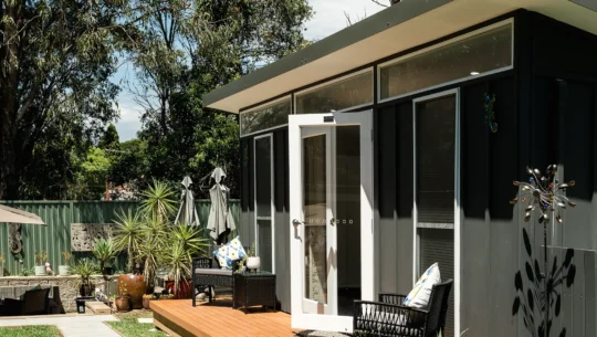 A backyard in business